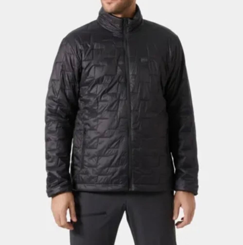 Helly Hansen Mens 2XL LIFALOFT Insulator Jacket Black Matte Mock Neck Zip-up